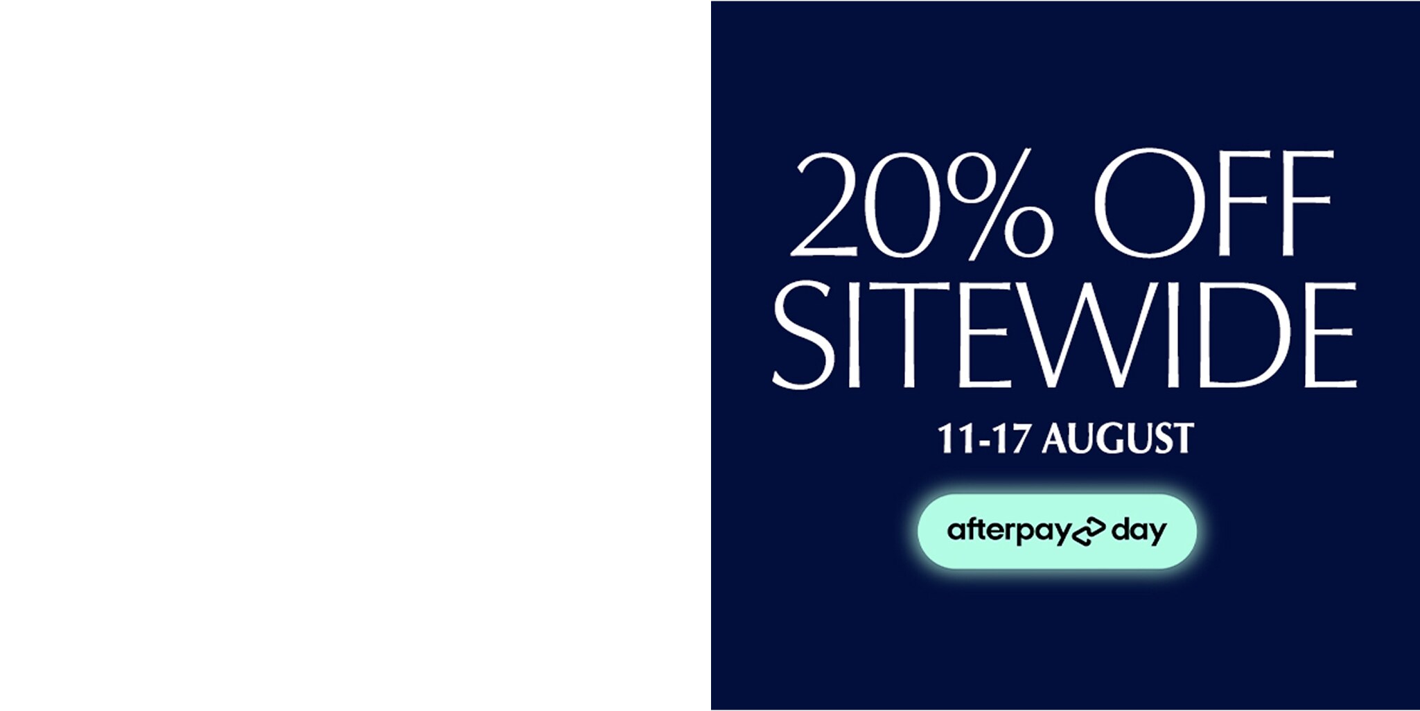 20% OFF SITEWIDE